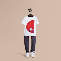 WHITE T-shirt en coton à imprimé graphique London