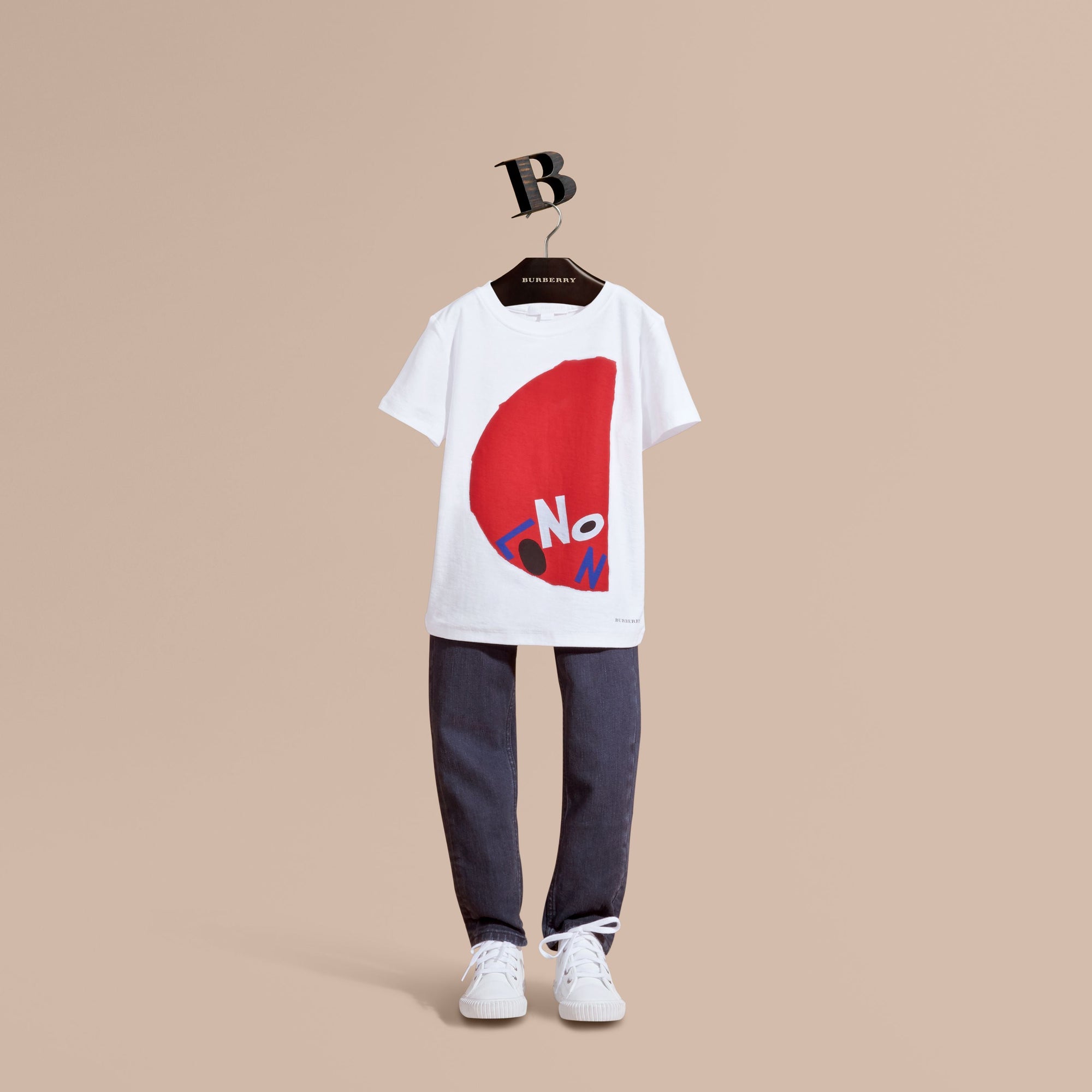 WHITE T-shirt en coton à imprimé graphique London