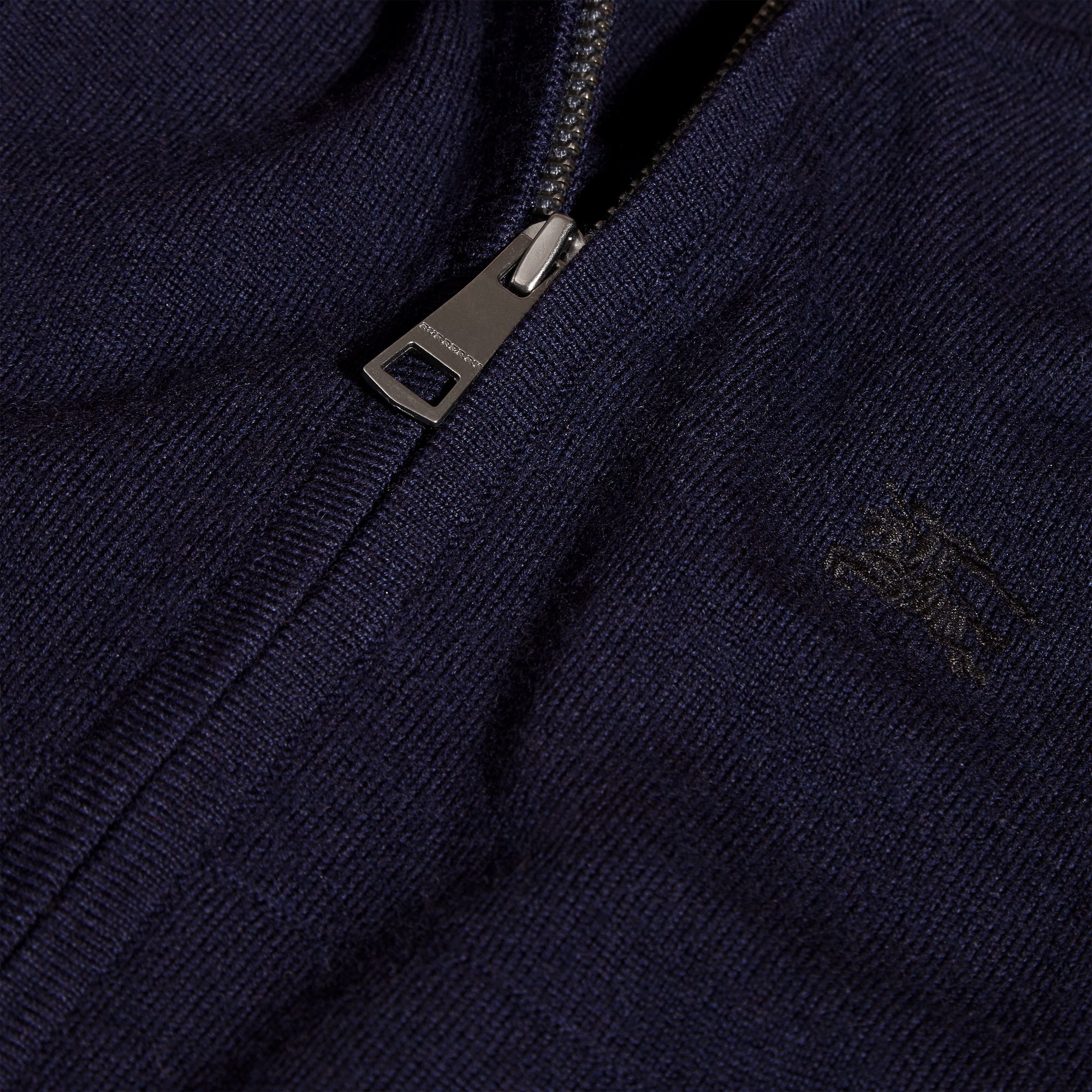 NAVY Haut en laine mérinos avec capuche et éléments à motif check