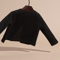 BLACK Cardigan léger en laine mérinos