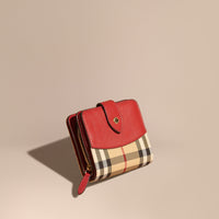 PARADE RED Portefeuille en tissu Horseferry check et cuir