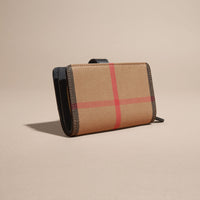 BLACK Portefeuille House check avec cuir