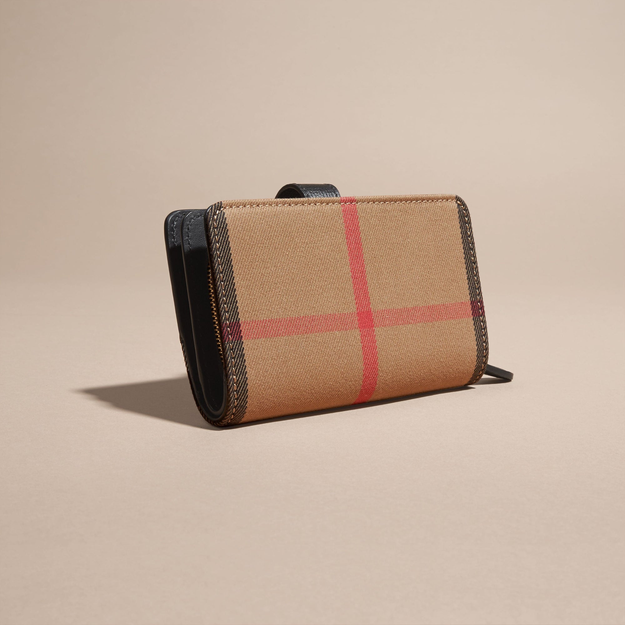 BLACK Portefeuille House check avec cuir
