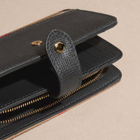 BLACK Portefeuille House check avec cuir
