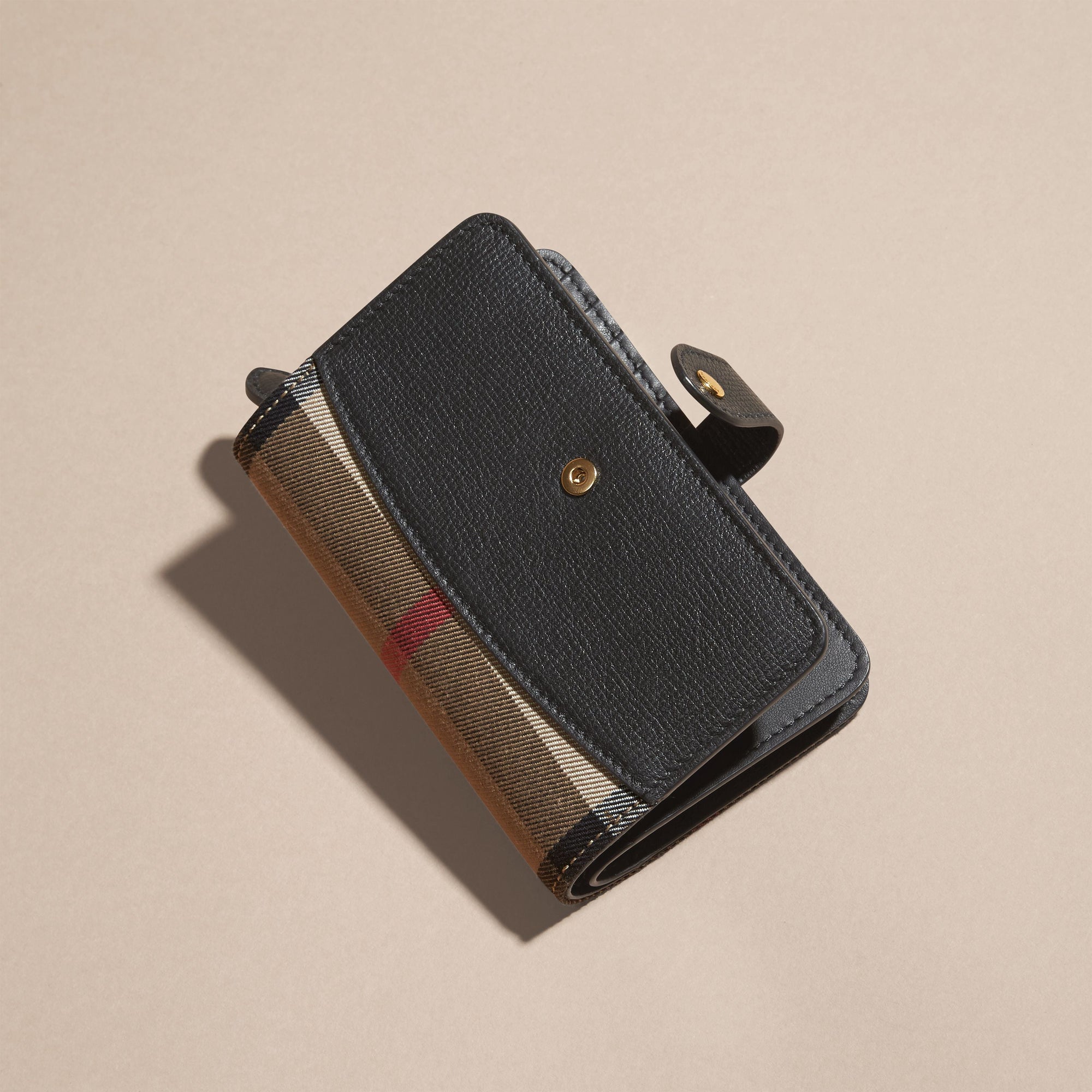 BLACK Portefeuille House check avec cuir