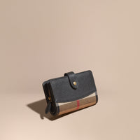 BLACK Portefeuille House check avec cuir