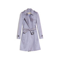 Trench-coat portefeuille en cachemire - Bleu cendré