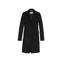 Manteau ajusté en laine et cachemire - Noir