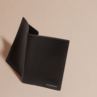 BLACK Étui pour passeport avec porte-cartes en cuir London