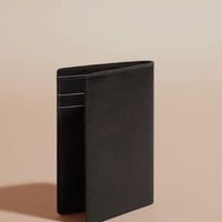 BLACK Étui pour passeport avec porte-cartes en cuir London