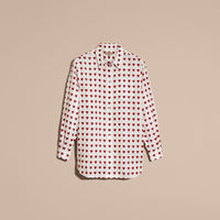 PARADE RED Chemise en lin avec imprimé à cœurs
