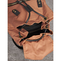 LIGHT FLAX Sac The Rucksack moyen en nylon technique et cuir