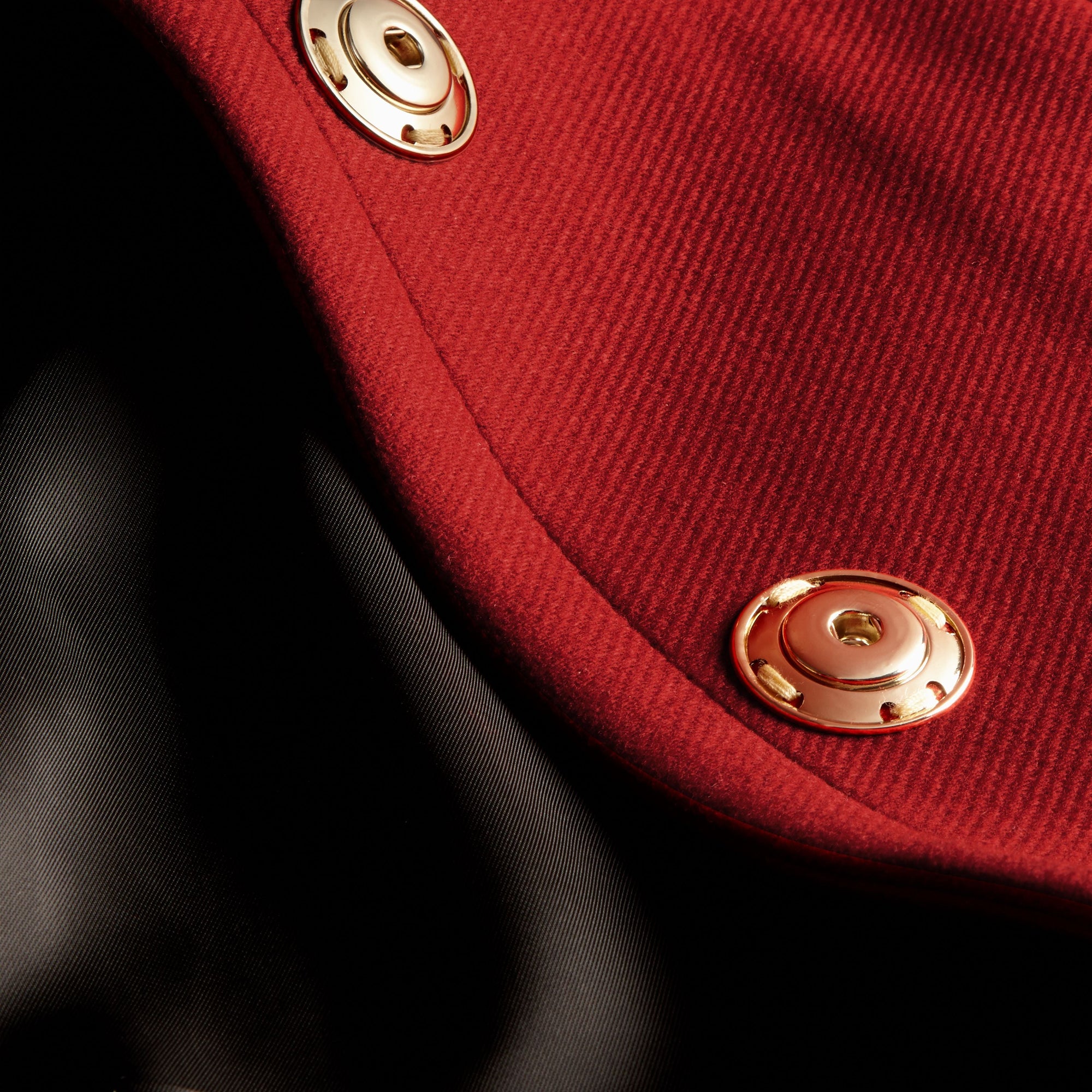 Manteau sans col en laine et cachemire techniques - Rouge parade