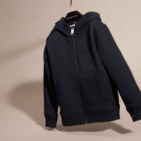 DARK NAVY Haut en coton à capuche