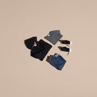 DARK NAVY Haut en coton à capuche