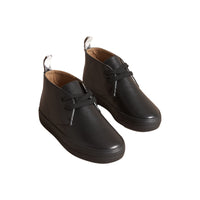 Bottines chukka en cuir doublé du motif check - Noir
