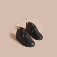 BLACK Bottines chukka en cuir doublé du motif check