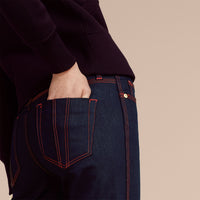 INDIGO Jean évasé en denim extensible