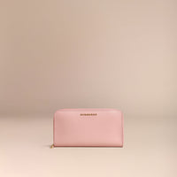 ASH ROSE Portefeuille zippé en cuir London verni