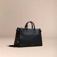BLACK Grand sac The Banner en cuir et coton House check