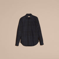 BRIGHT NAVY Chemise en coton à motif check
