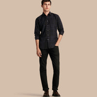 BRIGHT NAVY Chemise en coton à motif check