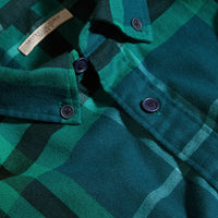 MINERAL BLUE Chemise en flanelle de coton à motif check