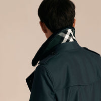 RACING GREEN Trench-coat en gabardine de coton avec surcol en shearling et gilet intérieur