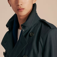 RACING GREEN Trench-coat en gabardine de coton avec surcol en shearling et gilet intérieur