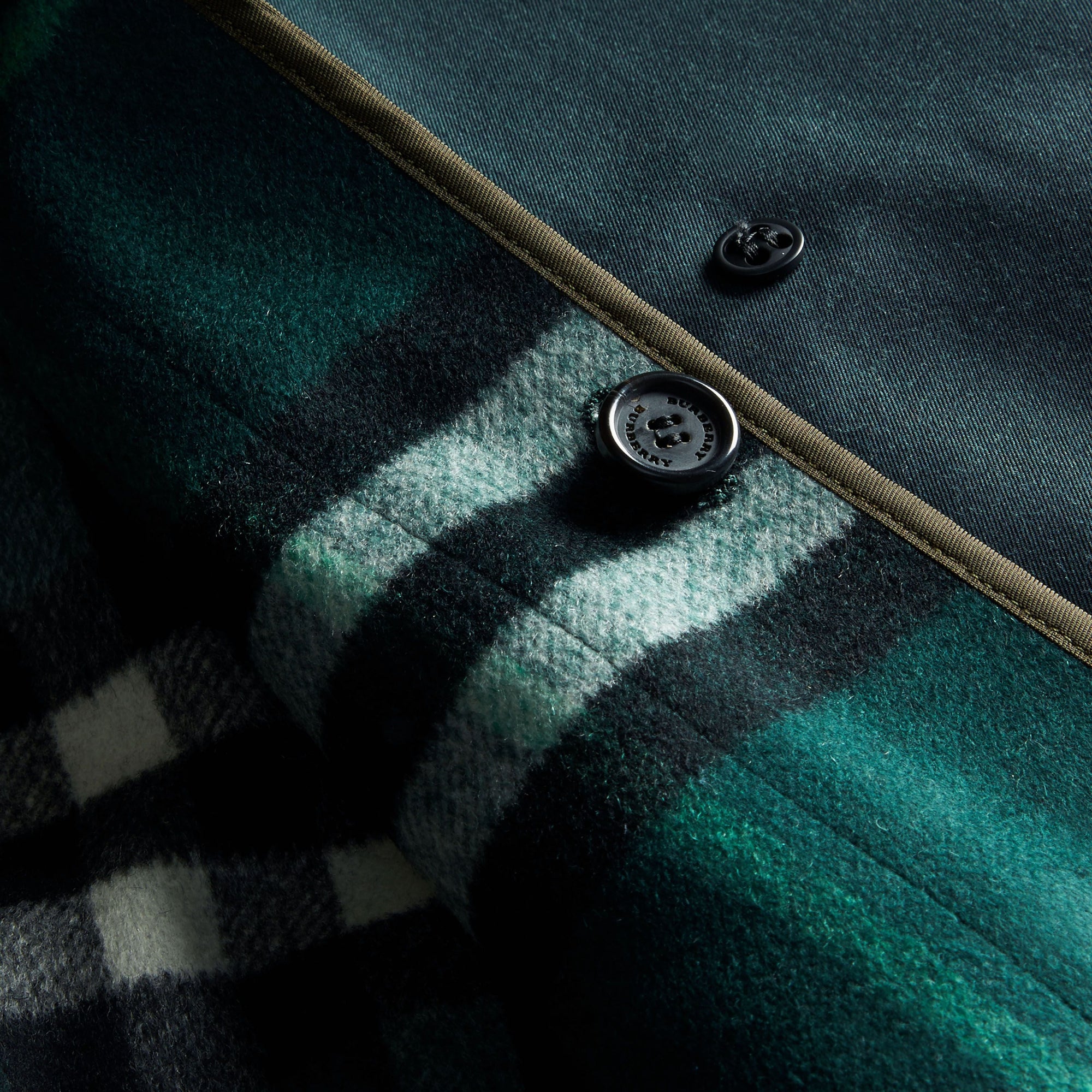 RACING GREEN Trench-coat en gabardine de coton avec surcol en shearling et gilet intérieur