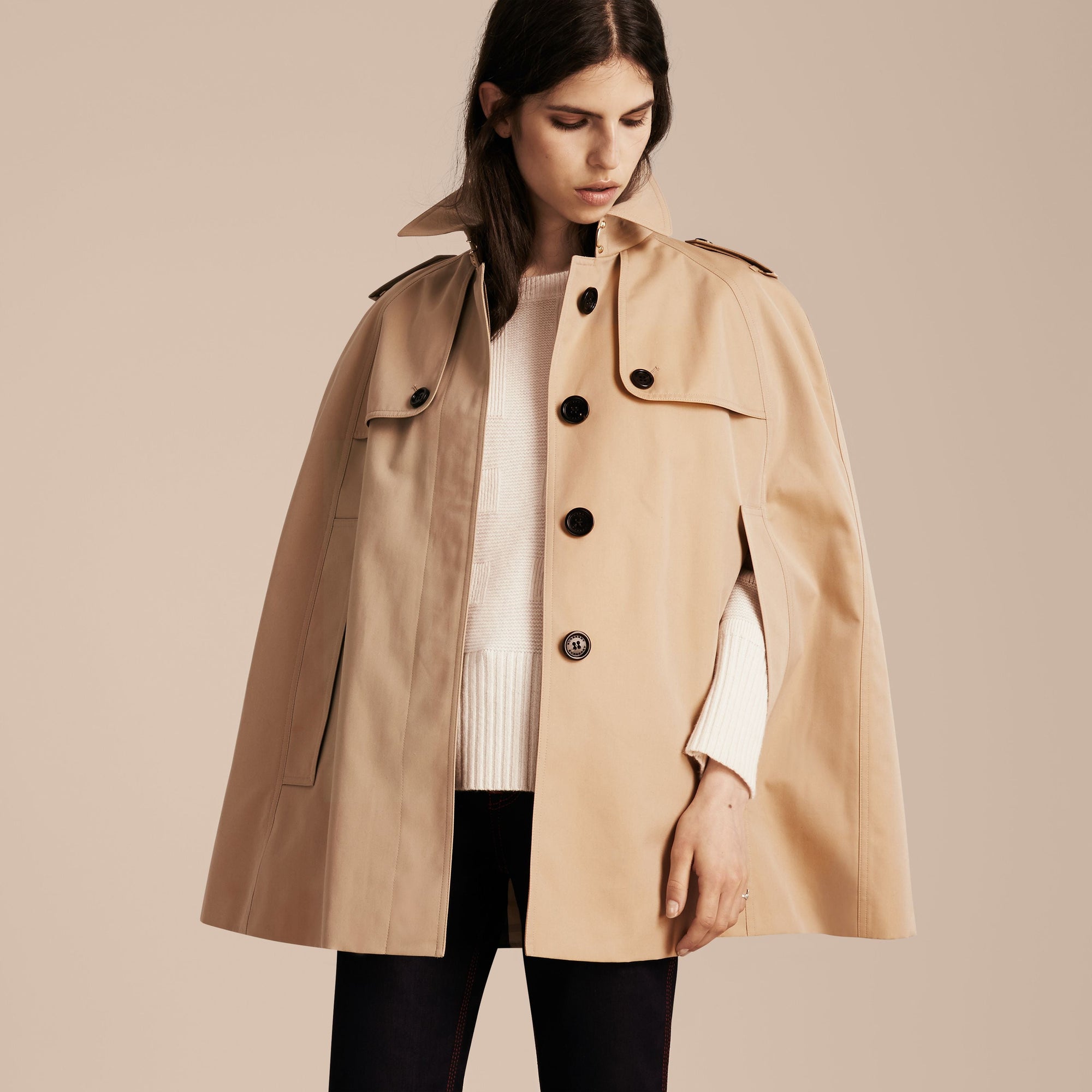 HONEY Cape trench en gabardine de coton