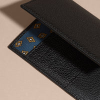 BLACK Étui pour passeport en cuir grené avec porte-cartes