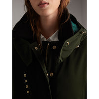 DARK CEDAR GREEN Parka rembourrée avec bordure en fourrure amovible