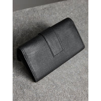 BLACK Portefeuille continental en cuir texturé