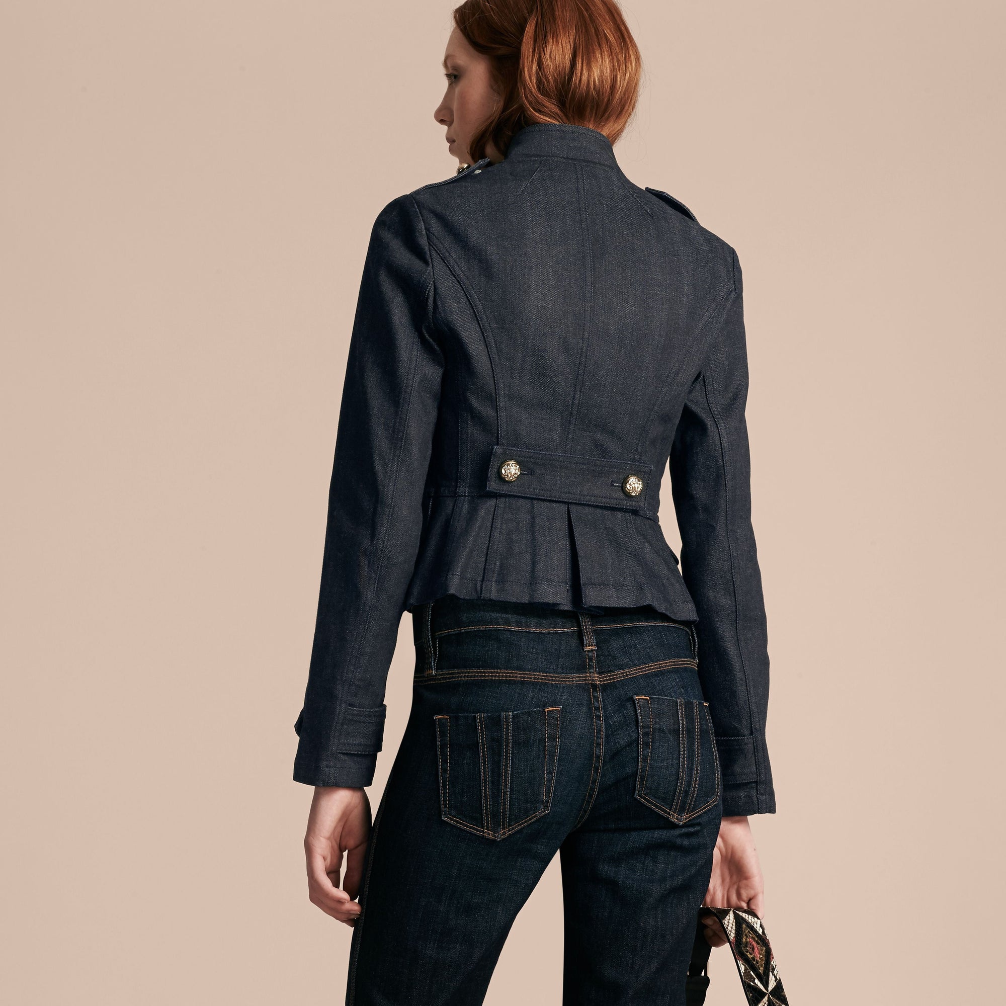 INDIGO Veste militaire en denim stretch