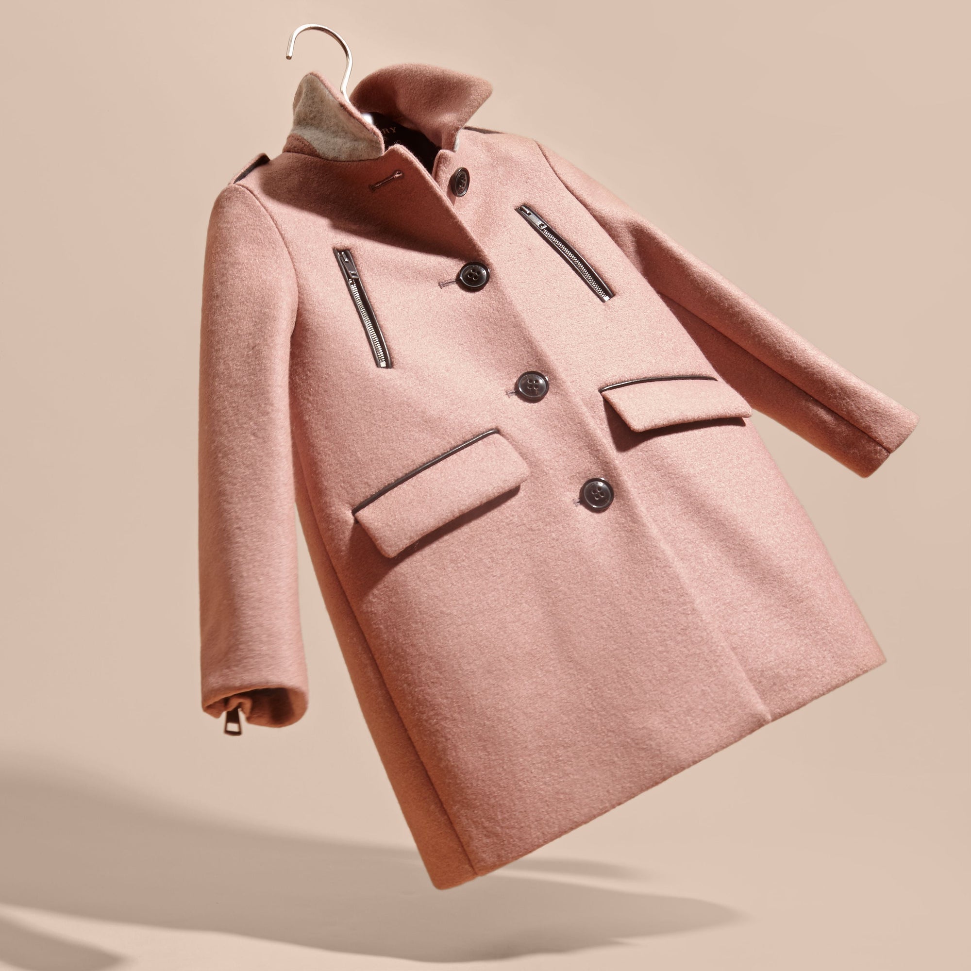 PALE ASH ROSE Manteau en laine avec zip