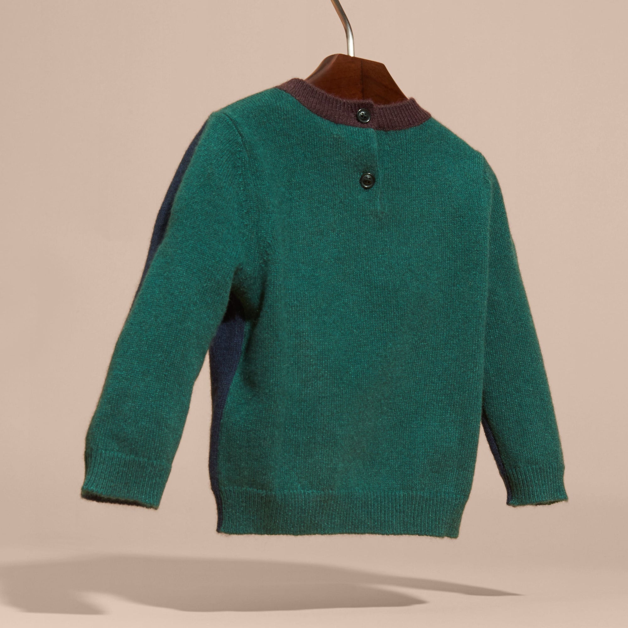 NAVY Pull en cachemire color-block