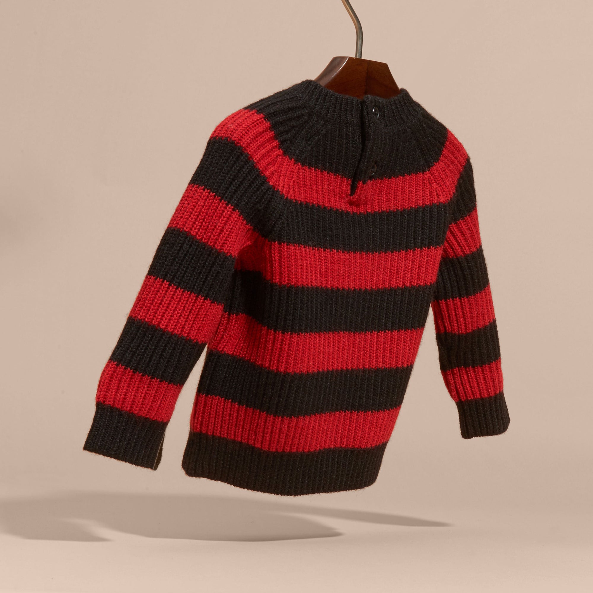 PARADE RED Pull rayé en laine mérinos