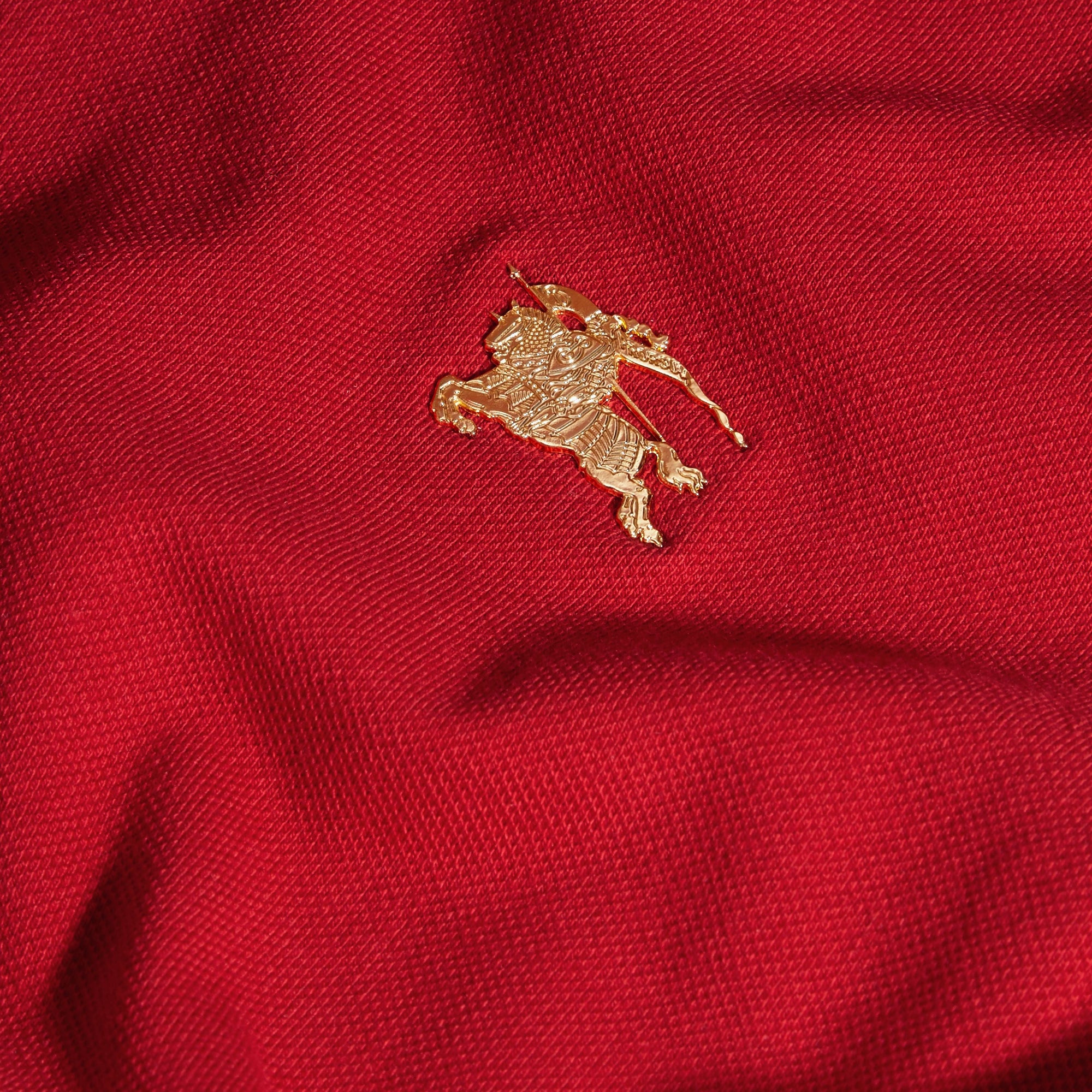MILITARY RED Polo en piqué de coton extensible