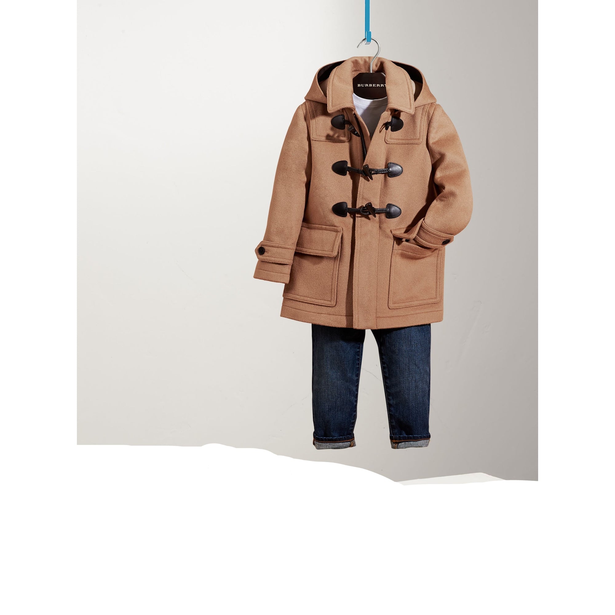 NEW CAMEL Duffle-coat à capuche en laine