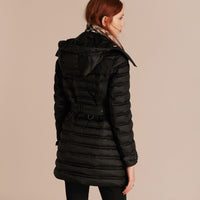 BLACK Doudoune longue rembourrée en duvet