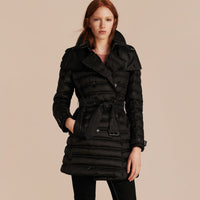 BLACK Doudoune longue rembourrée en duvet