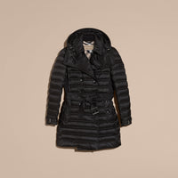BLACK Doudoune longue rembourrée en duvet