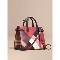 PINK Sac The Banner medium en cuir color-block