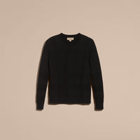 BLACK Pull en maille de laine et cachemire à motif check