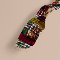 MULTICOLOUR L'écharpe classique en cachemire à motif check et imprimé patchwork