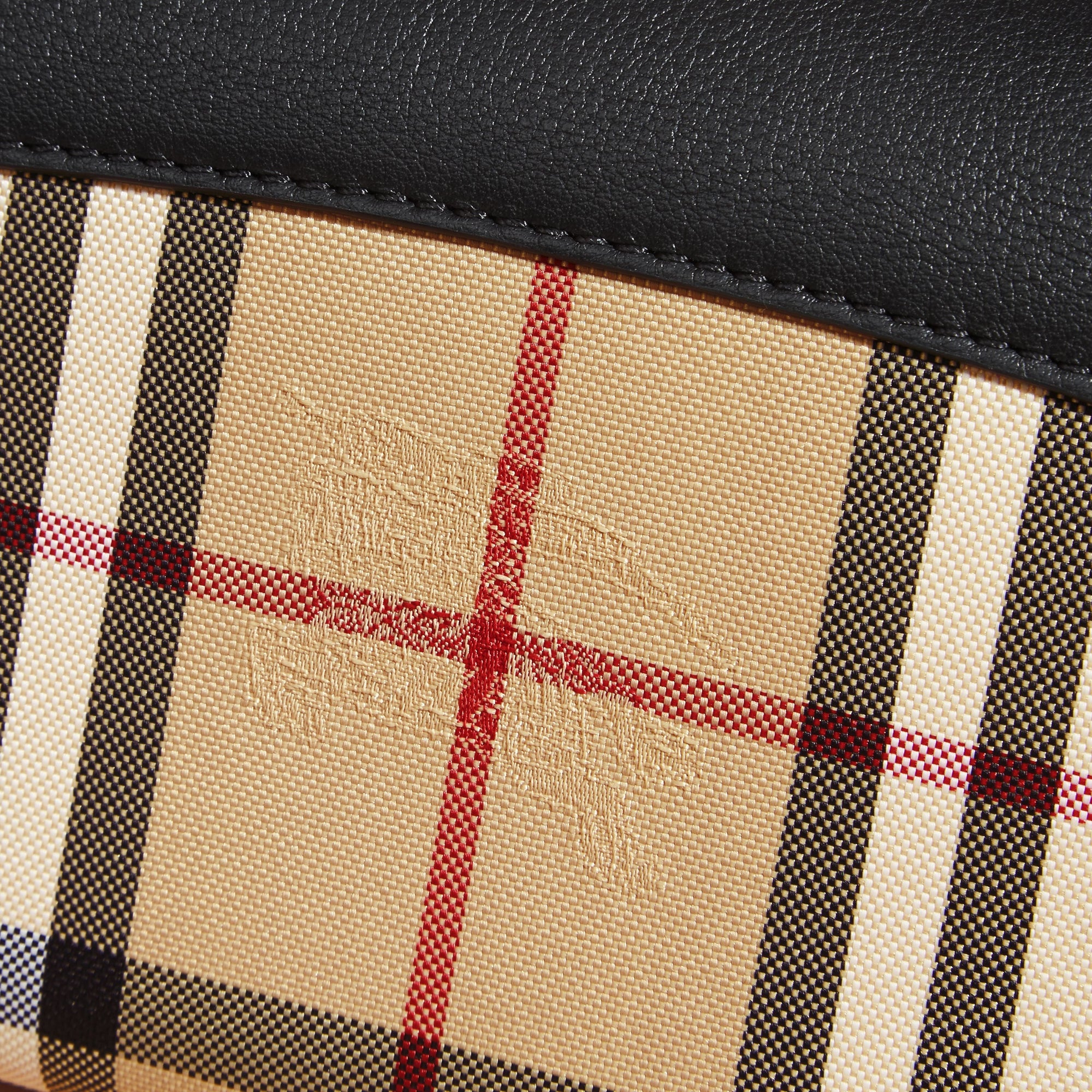 BLACK Portefeuille en tissu Horseferry check et cuir avec chaîne