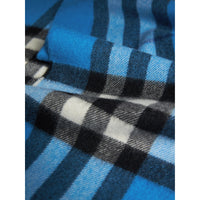 BRIGHT CORNFLOWER BL Écharpe classique en cachemire à motif check 