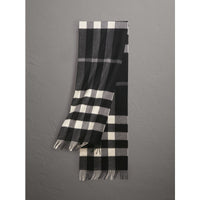 BLACK CHECK Grande écharpe classique en cachemire à motif check
