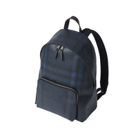 NAVY/BLACK Sac à dos à motif London check et bordures en cuir